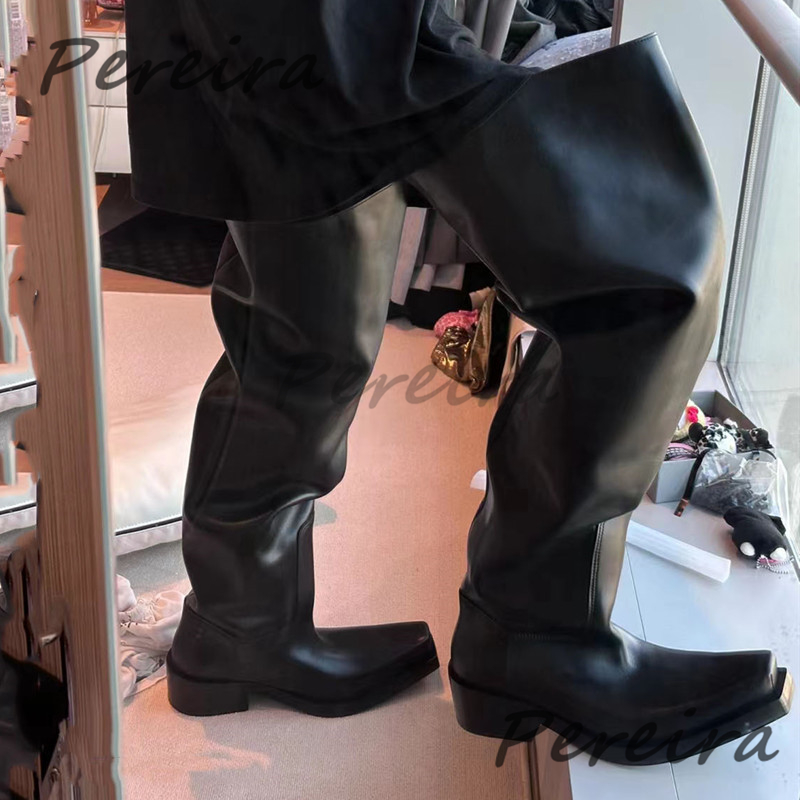 Riding Boot Short - Сапоги выше колена на толстой подошве