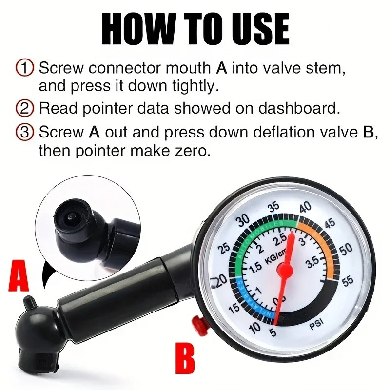 Высокоточный манометр для изме – обзор и цена Tyre Pressure Gauge